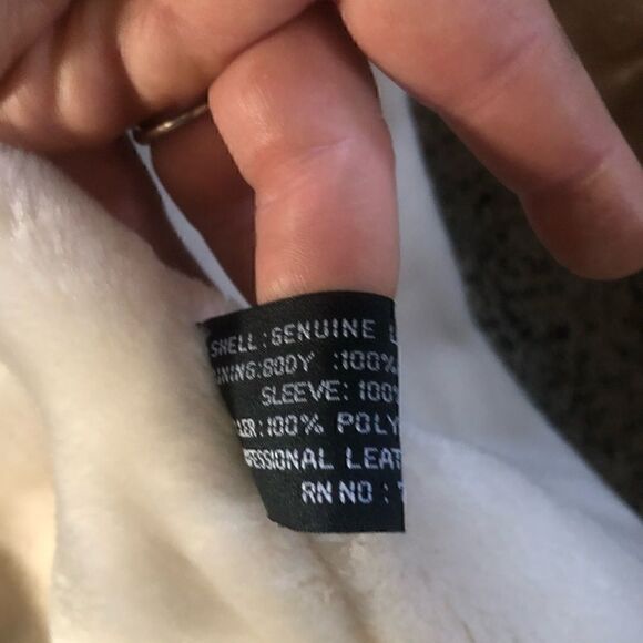 🔥🔥Adler collection Beautiful vintage lambskin tan leather jacket super warm - Picture 4 of 10